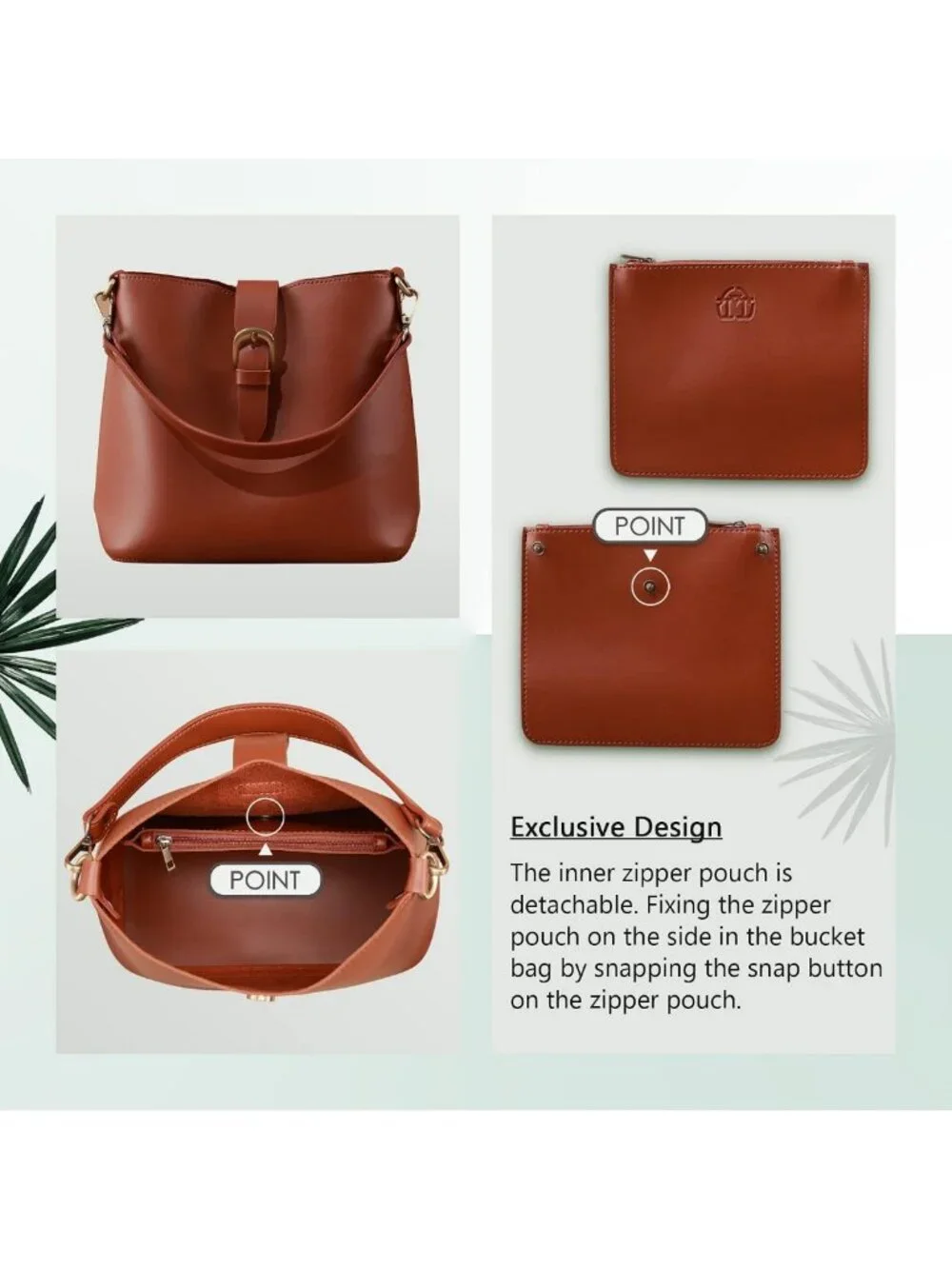 Vegan Leather Hobo Bag for Women - Retro Casual Purse, Classic Vintage Shoulder